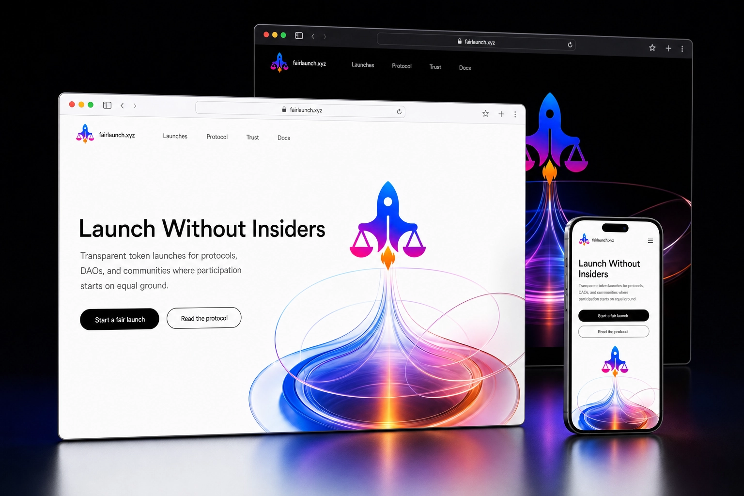fairlaunch.xyz website concept preview