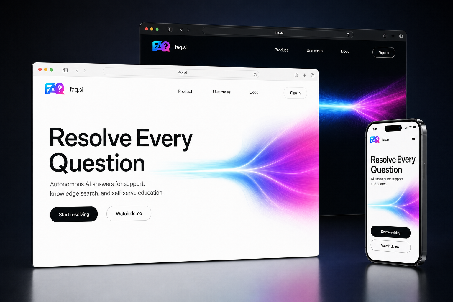 faq.si website concept preview enlarged
