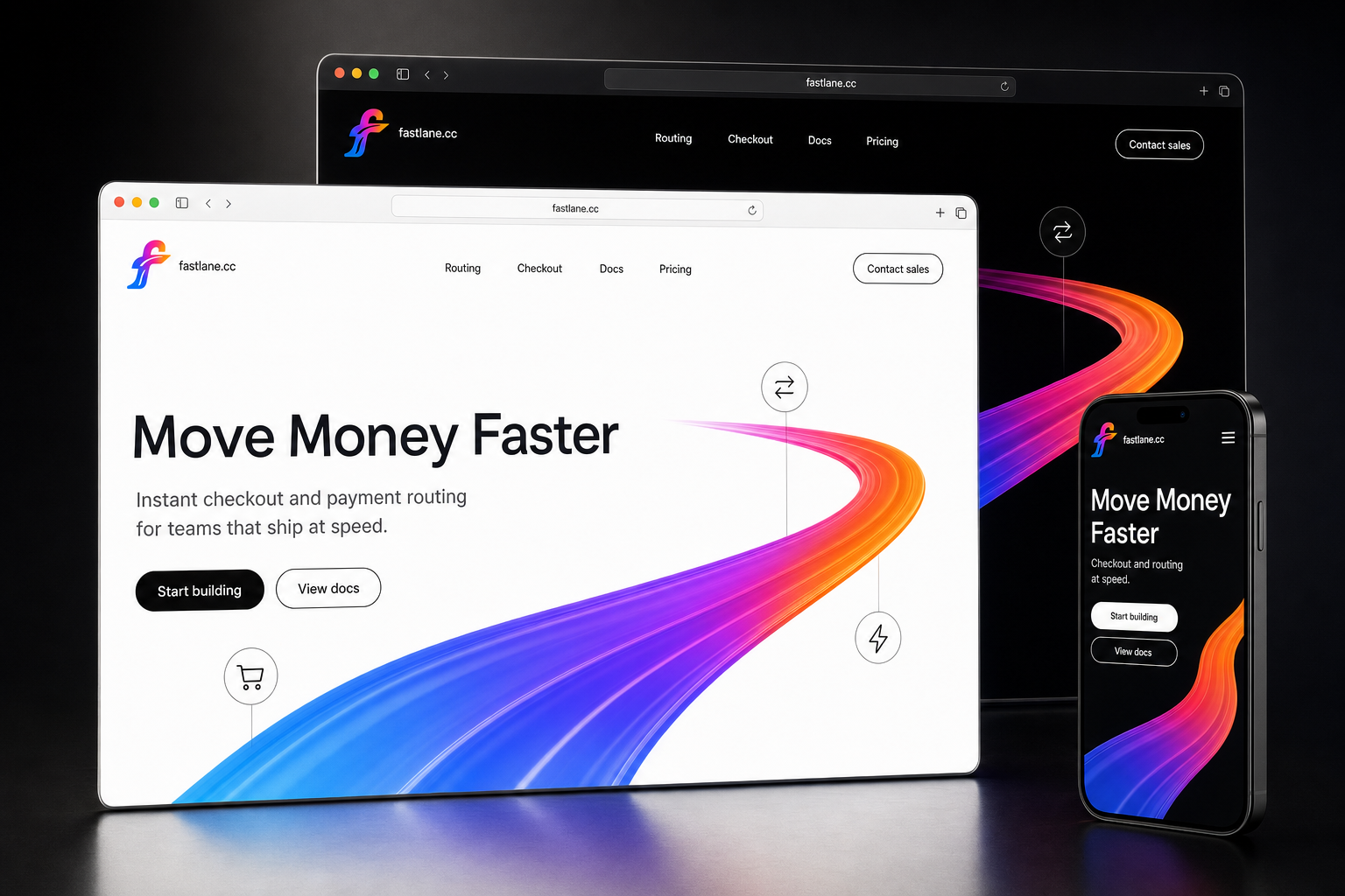 fastlane.cc website concept preview enlarged