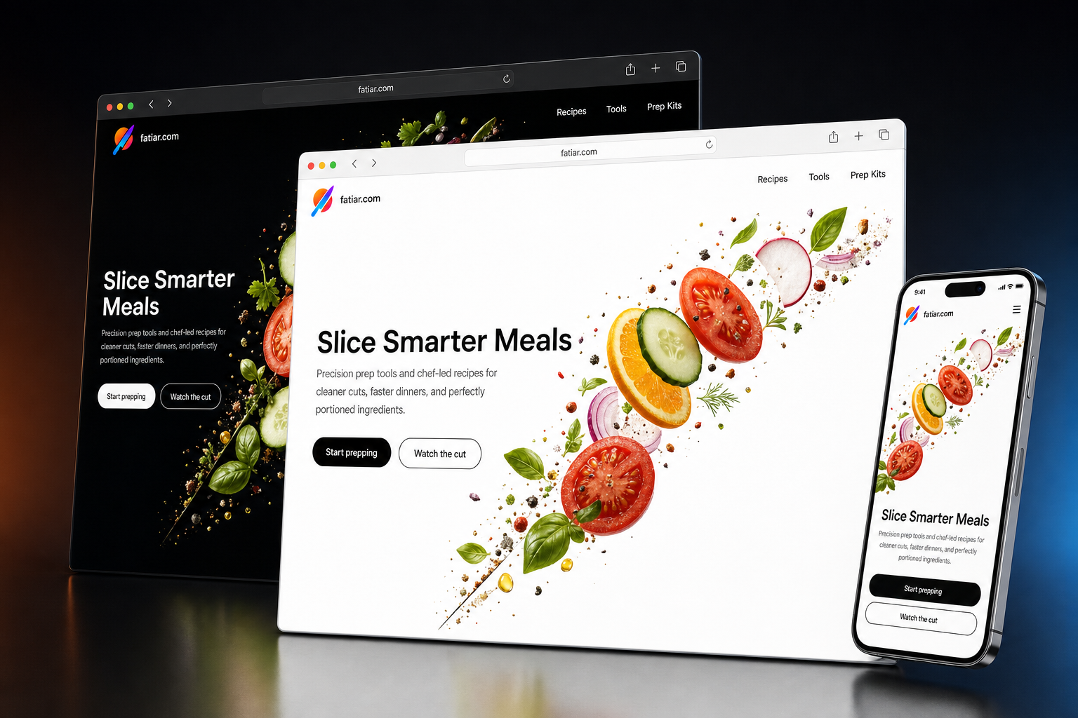 fatiar.com website concept preview enlarged