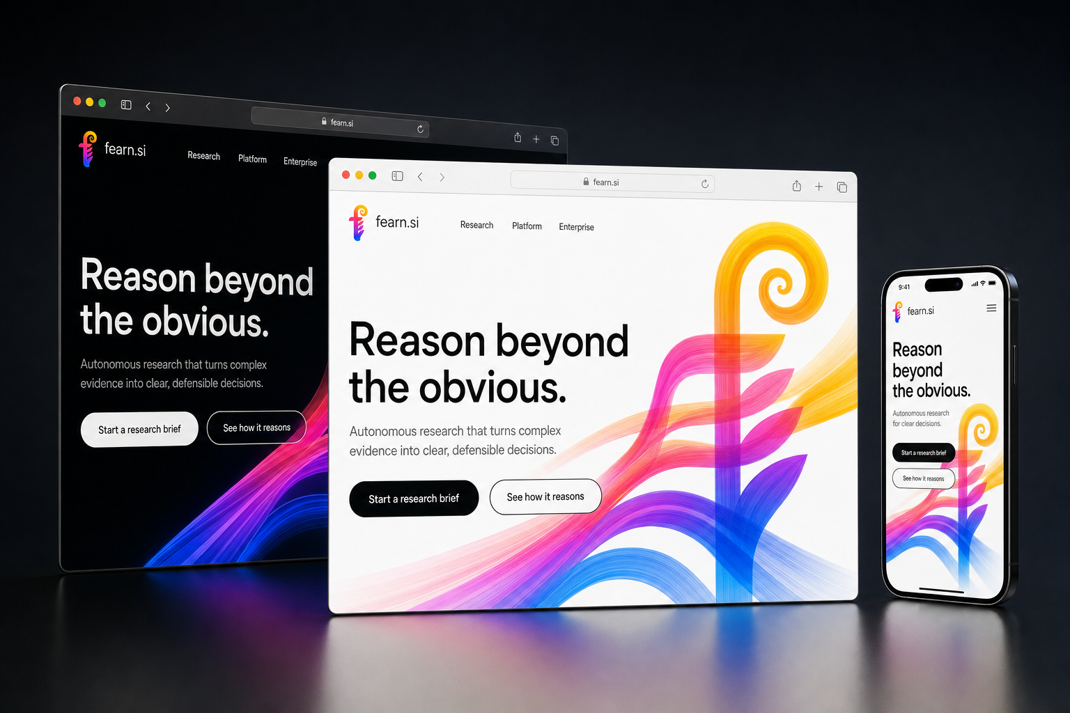 fearn.si website concept preview enlarged