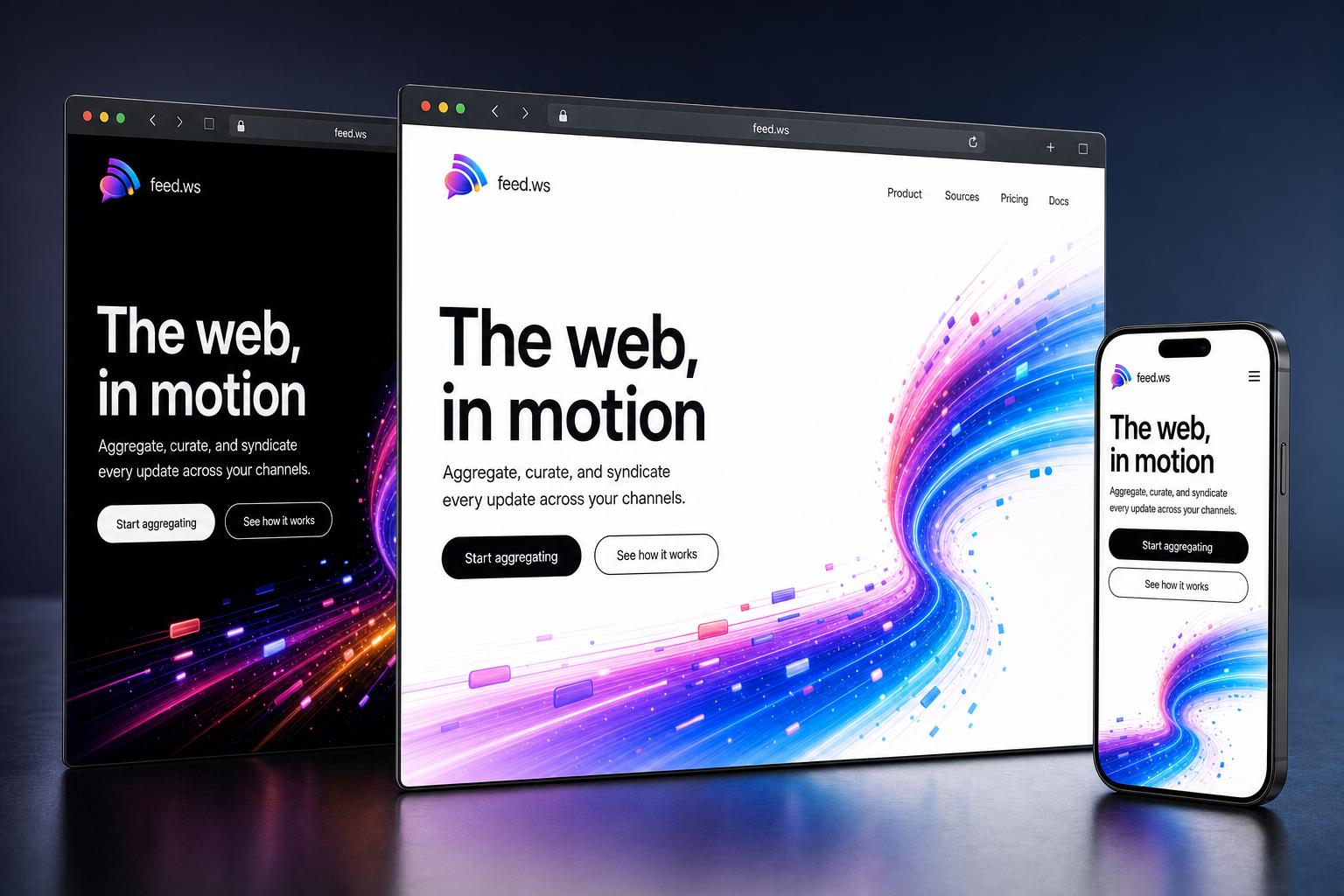 feed.ws website concept preview