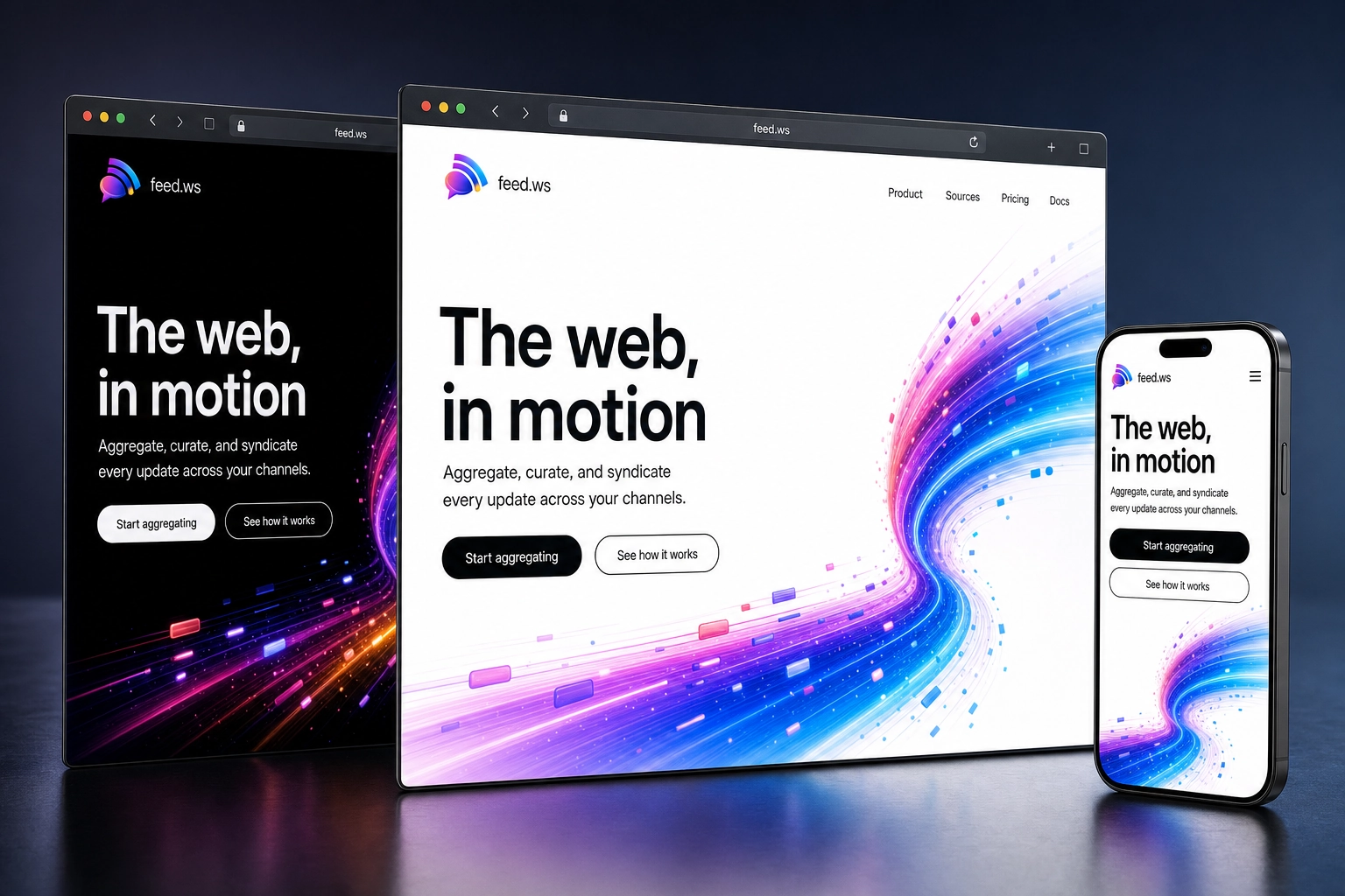 feed.ws website concept preview