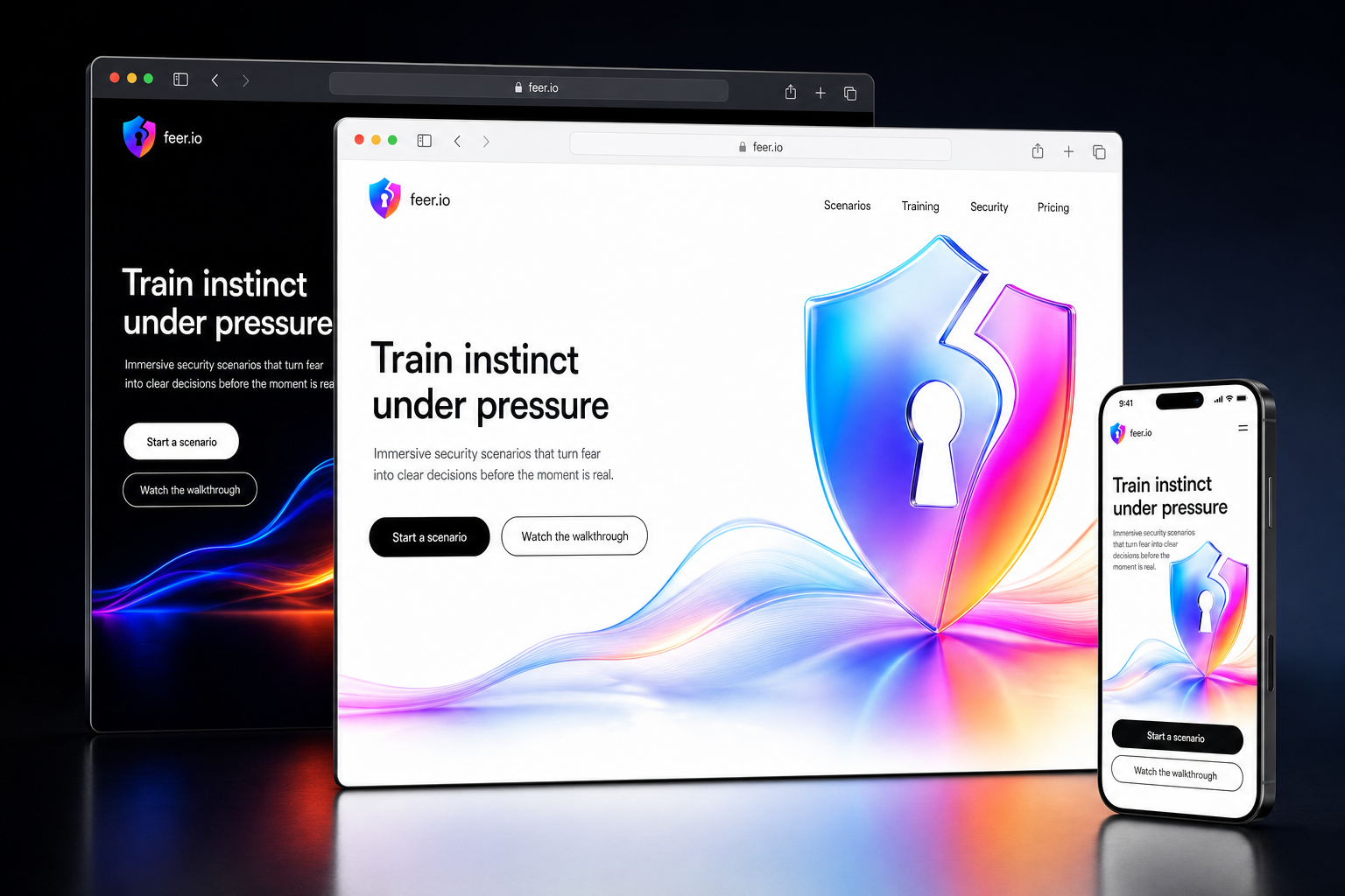 feer.io website concept preview