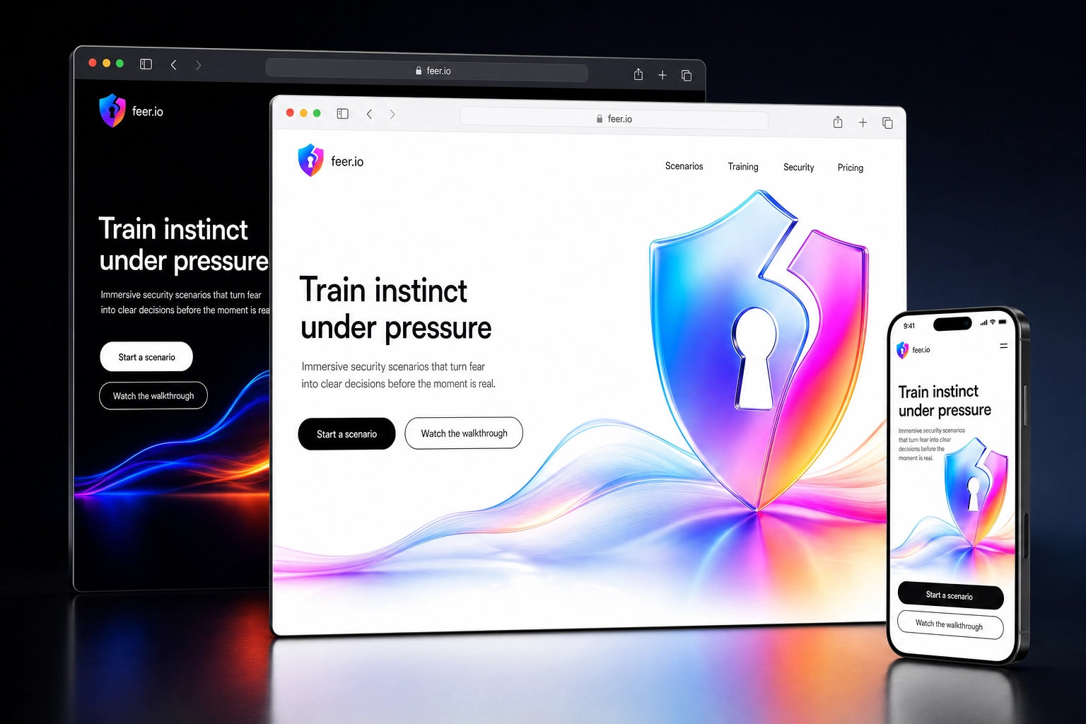 feer.io website concept preview