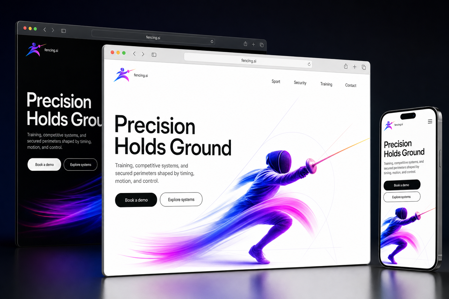 fencing.si website concept preview