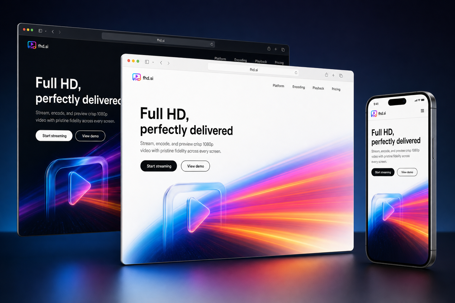 fhd.si website concept preview