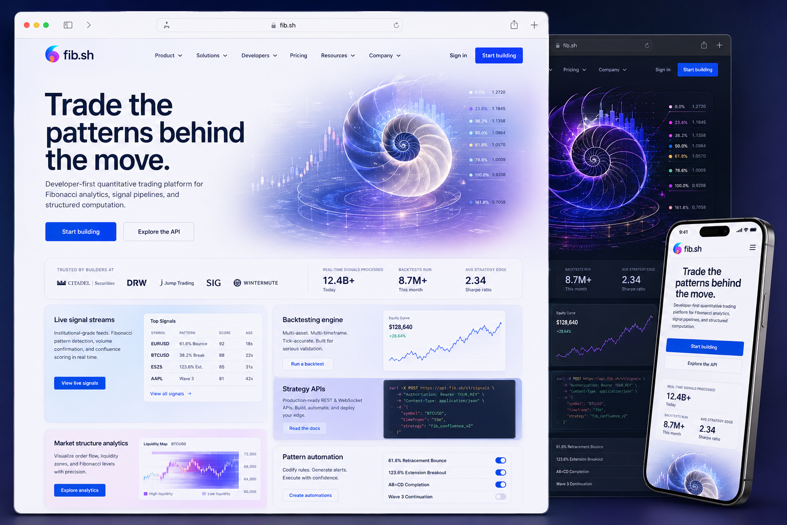 fib.sh website concept preview