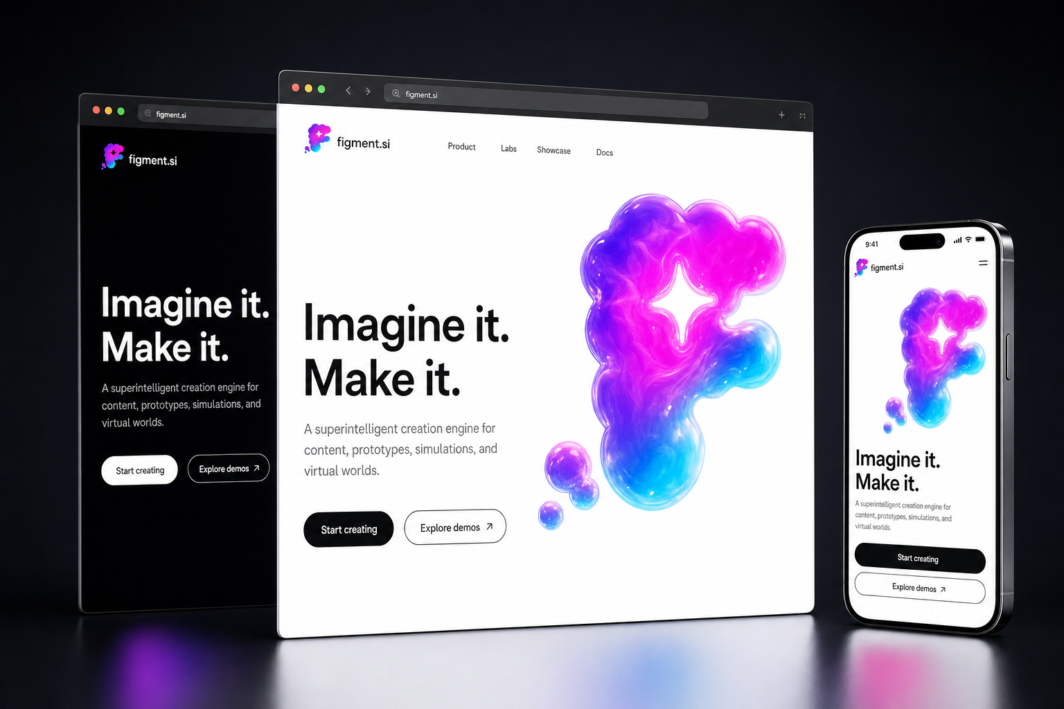 figment.si website concept preview enlarged