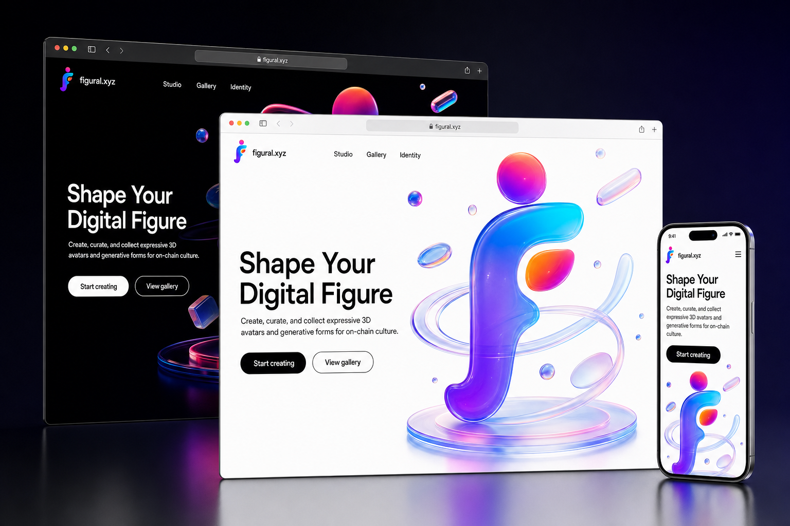 figural.xyz website concept preview enlarged