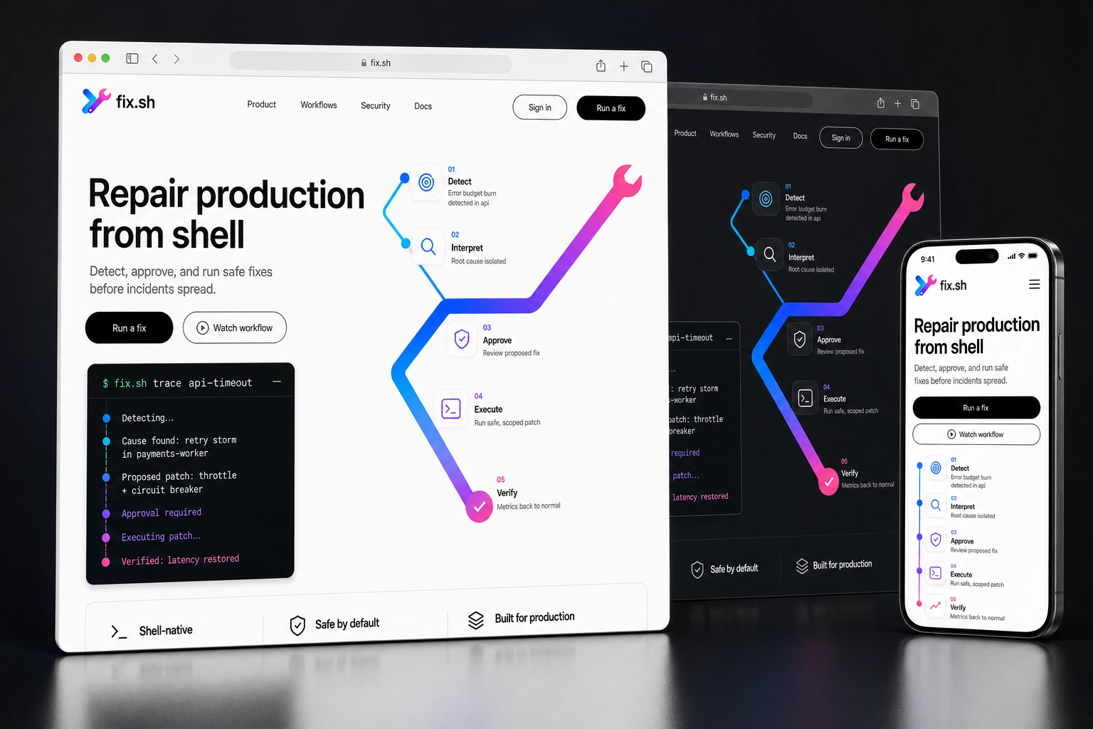 fix.sh website concept preview