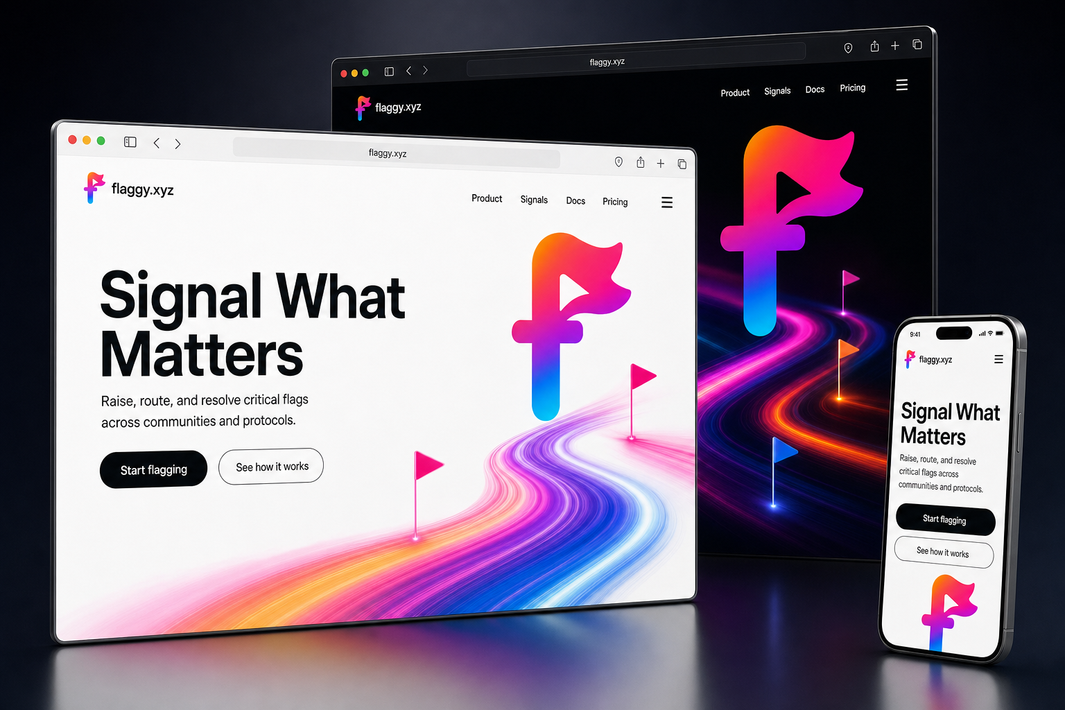 flaggy.xyz website concept preview enlarged