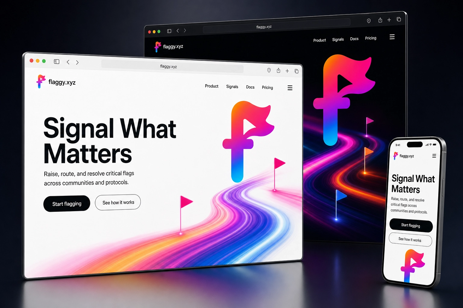 flaggy.xyz website concept preview
