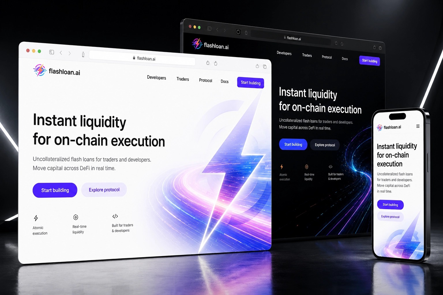 flashloan.ai website concept preview