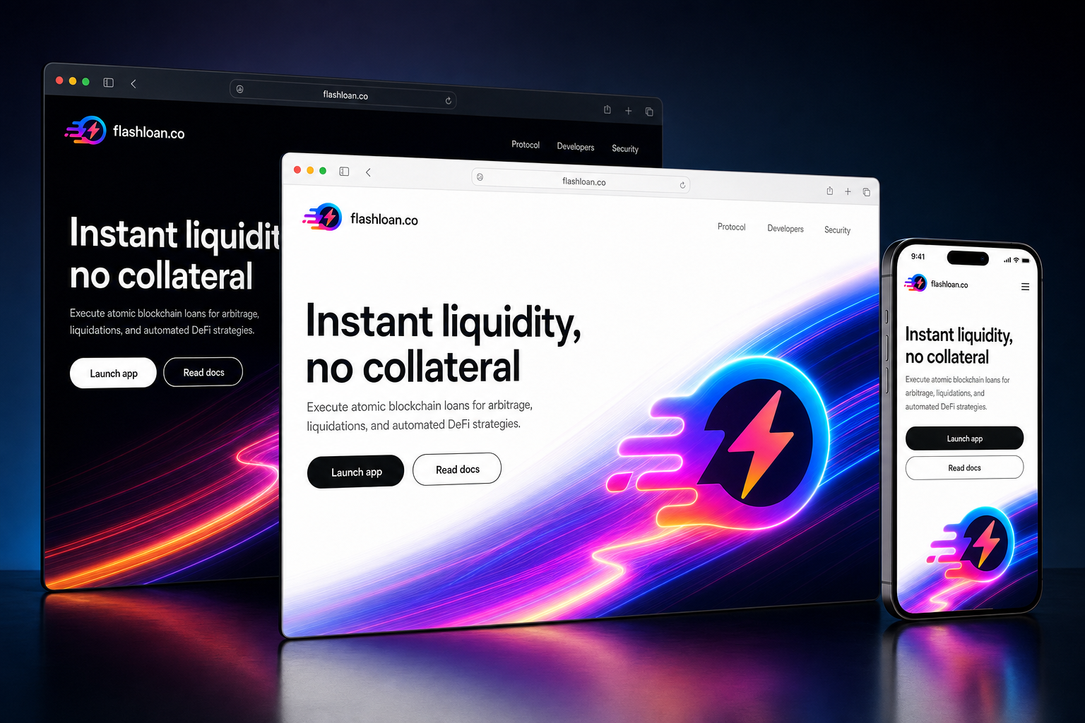 flashloan.co website concept preview
