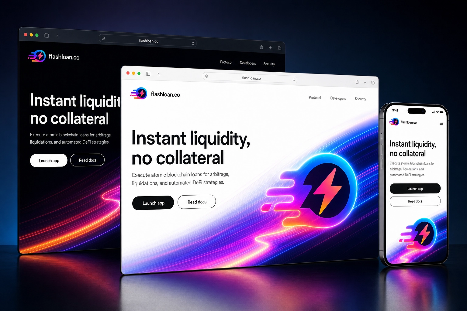 flashloan.co website concept preview