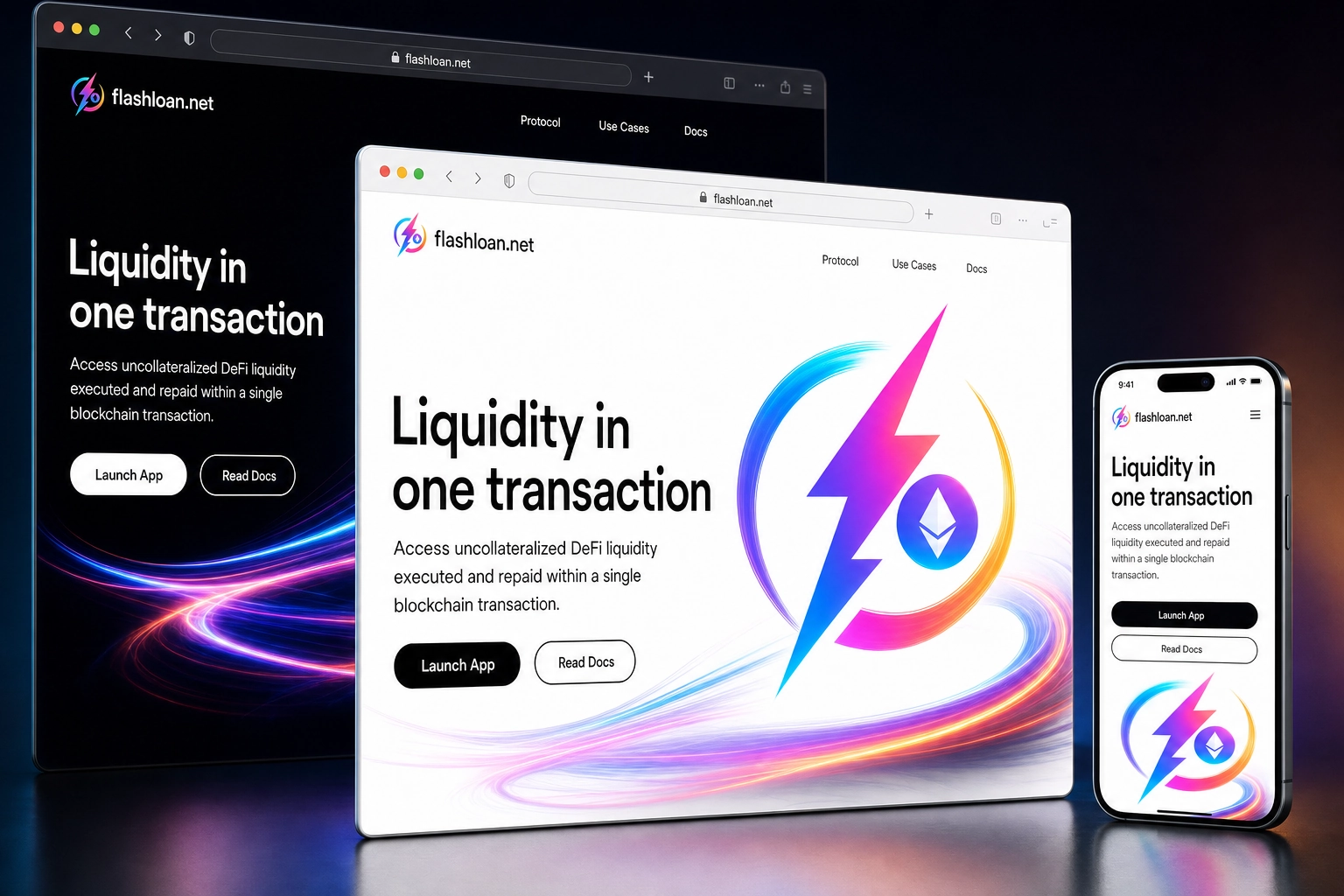 flashloan.net website concept preview