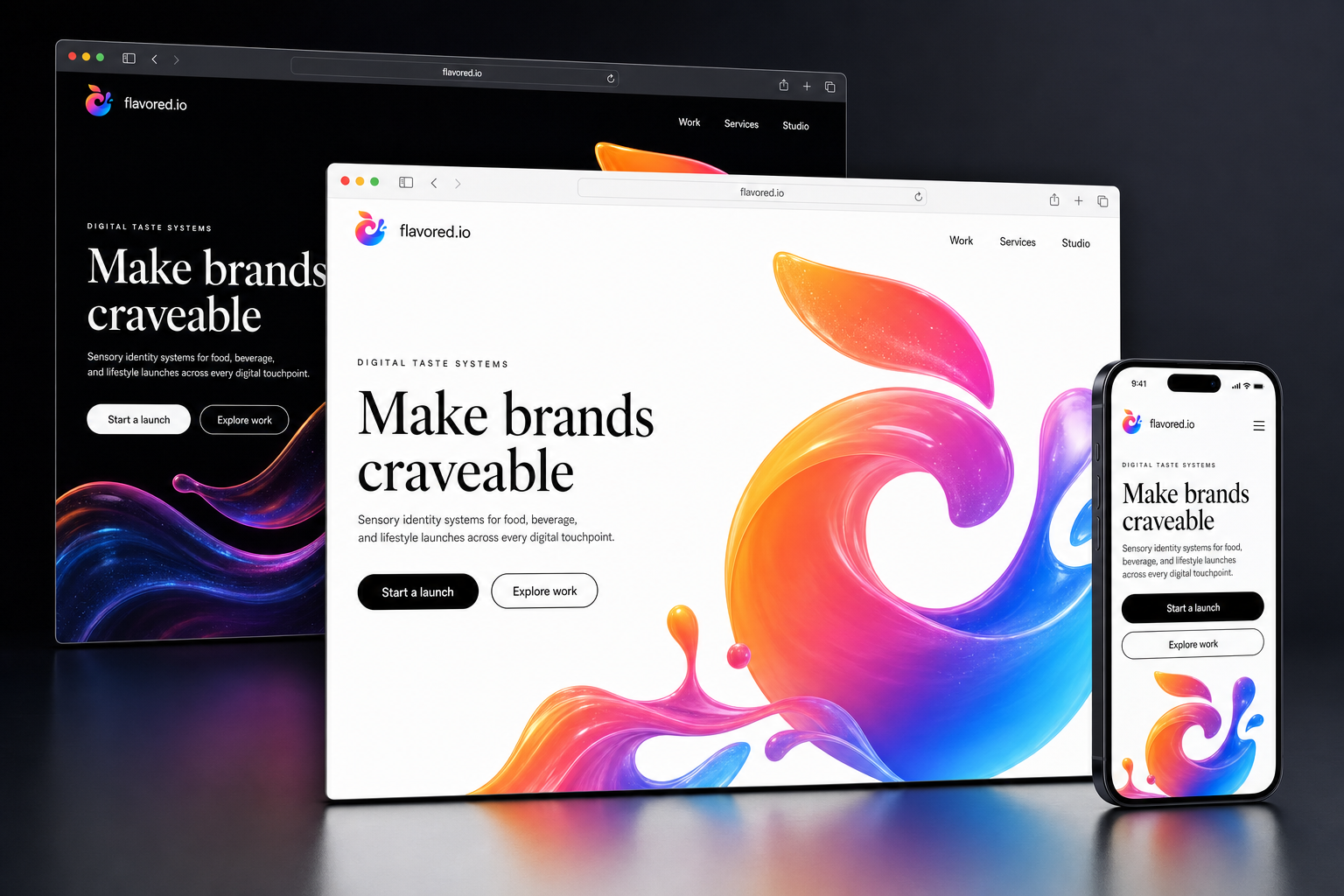 flavored.io website concept preview