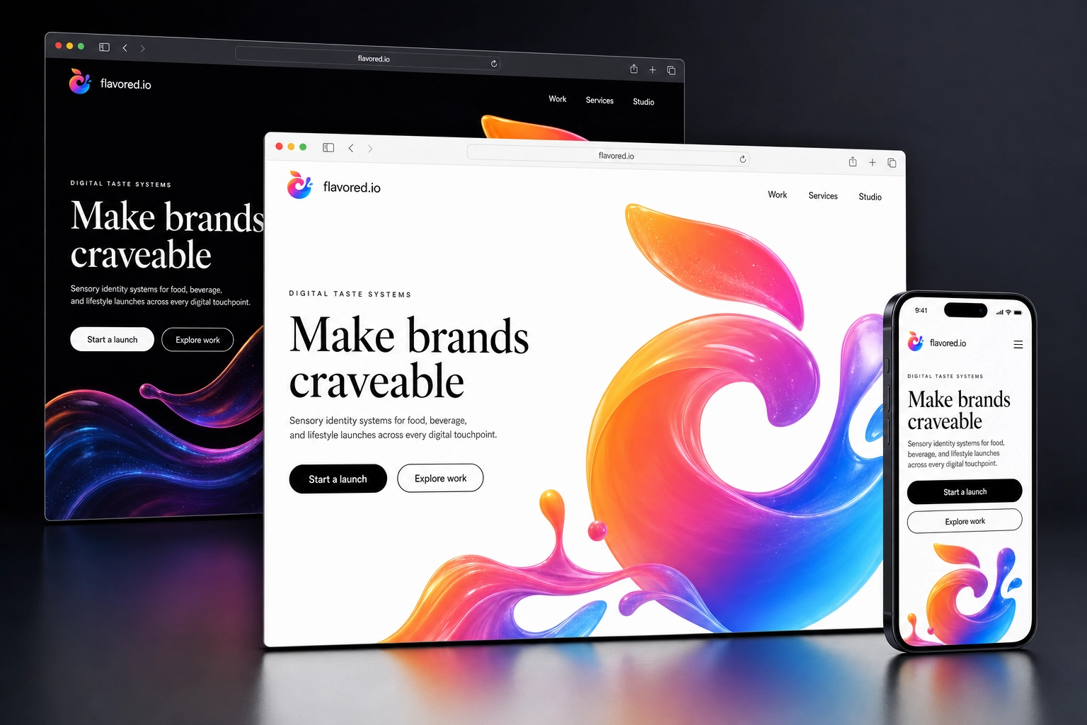 flavored.io website concept preview