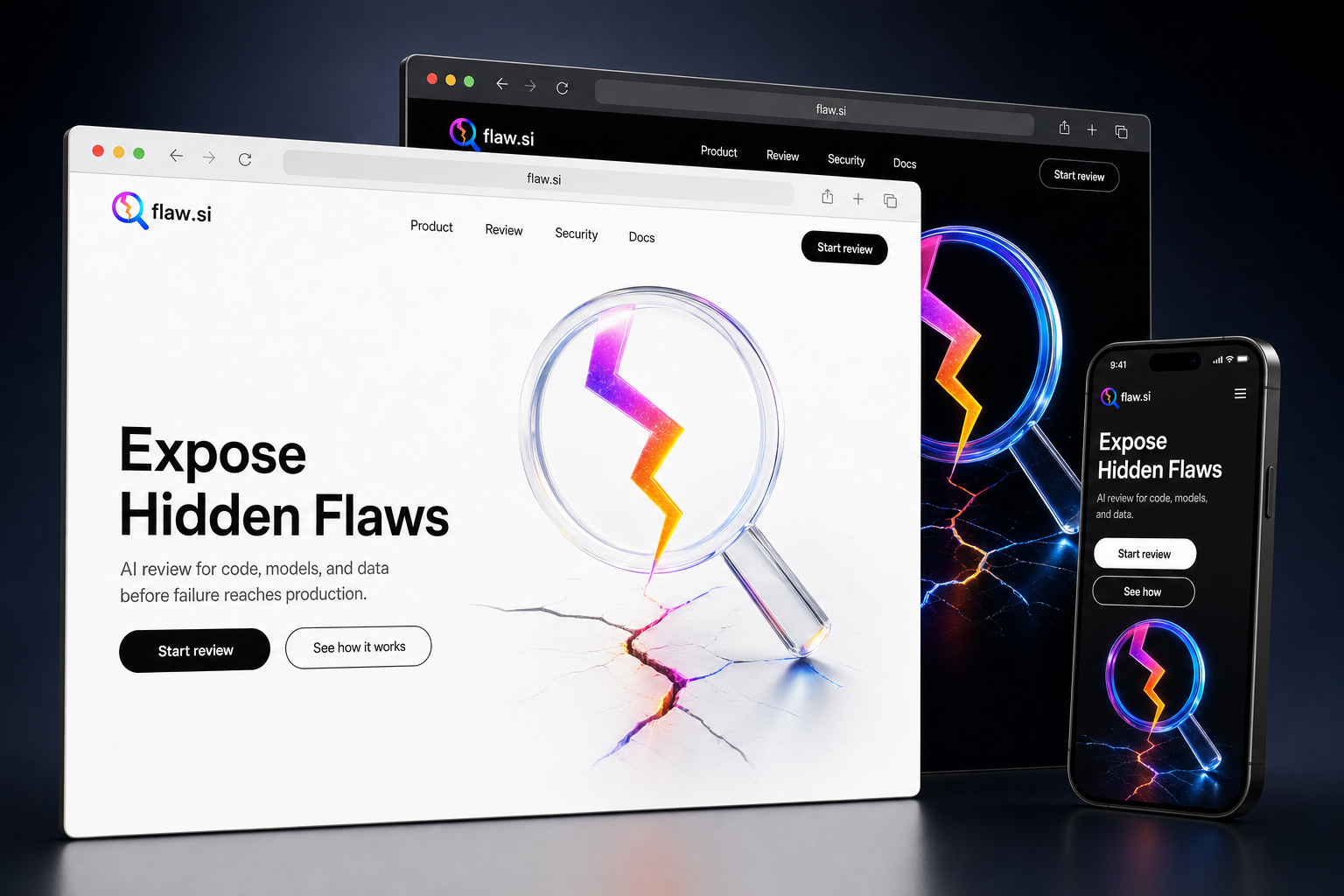 flaw.si website concept preview