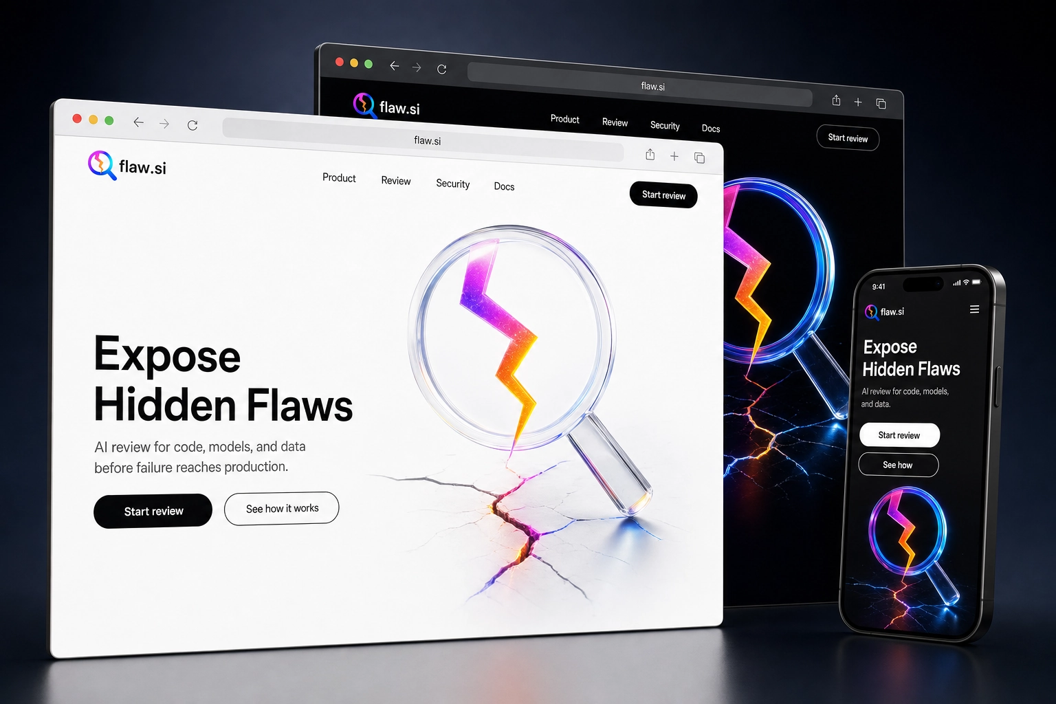 flaw.si website concept preview