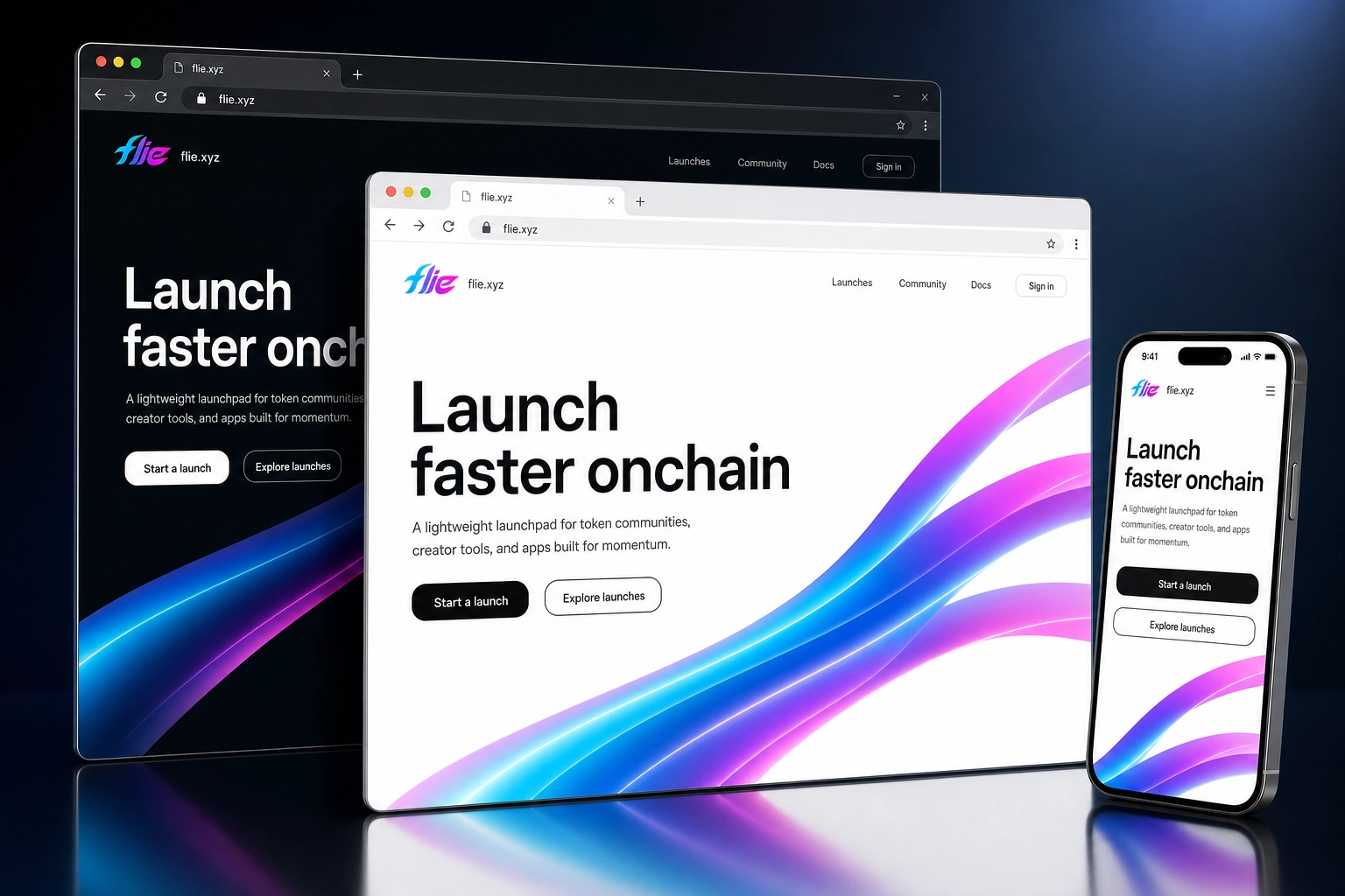 flie.xyz website concept preview