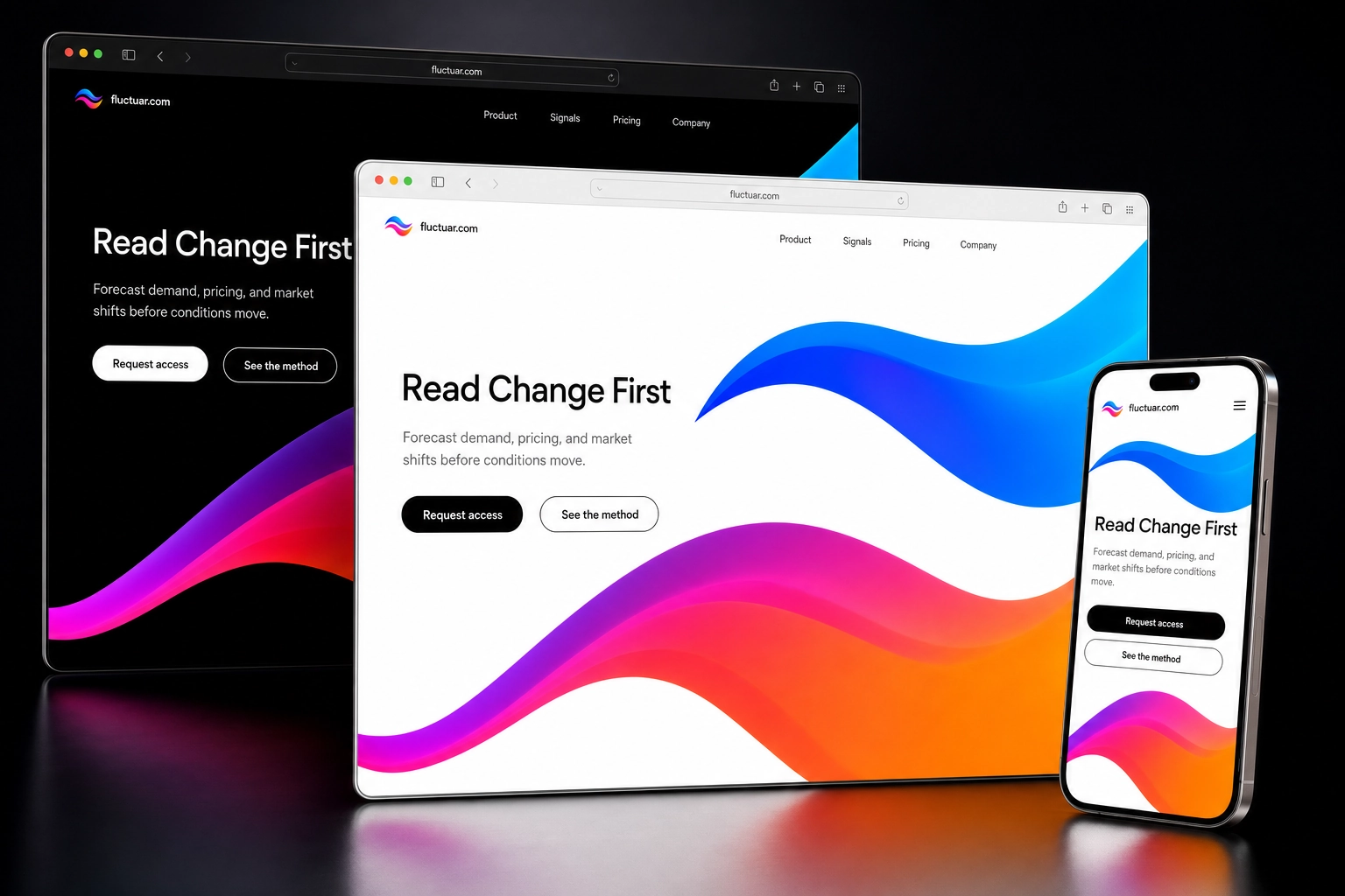 fluctuar.com website concept preview