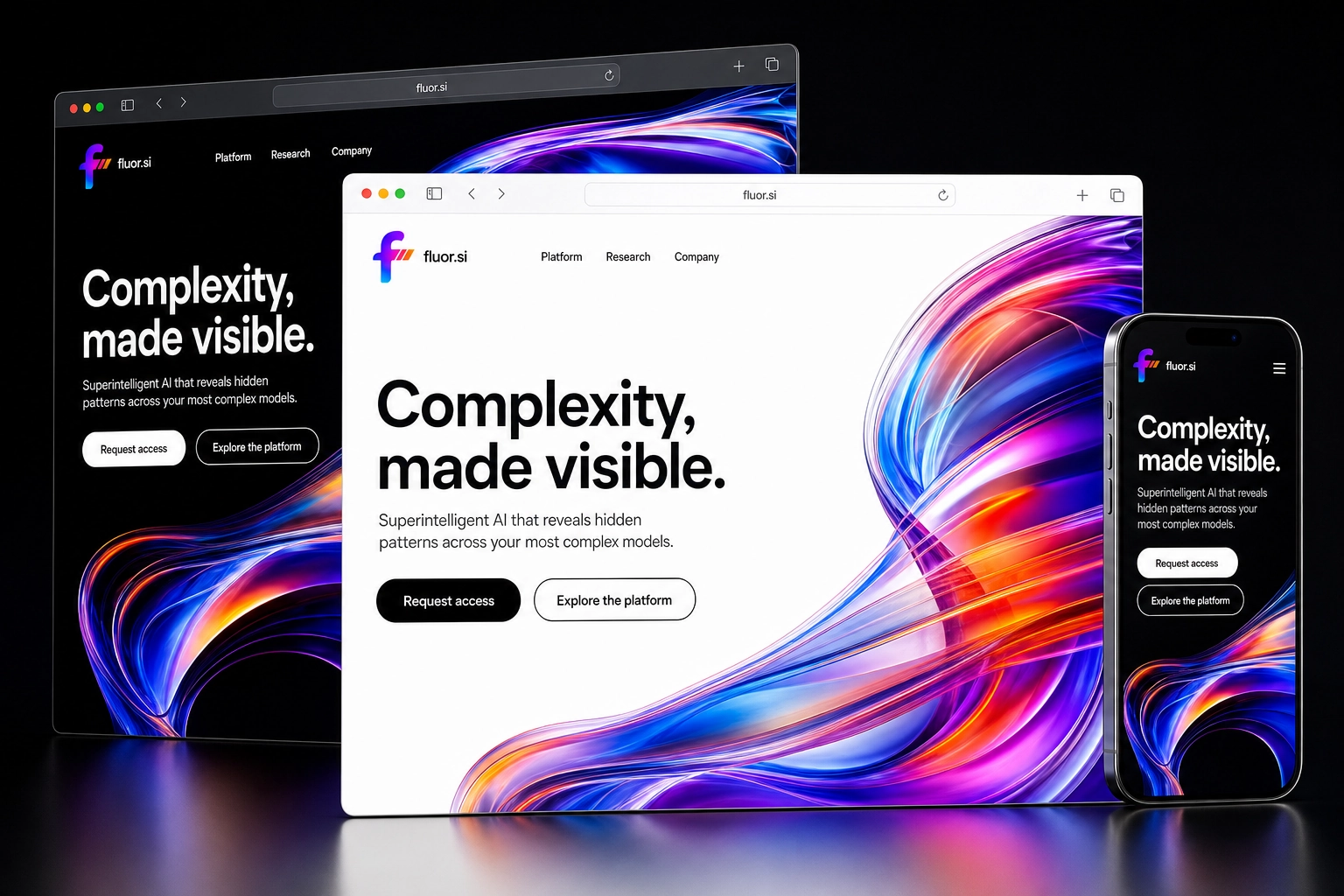 fluor.si website concept preview