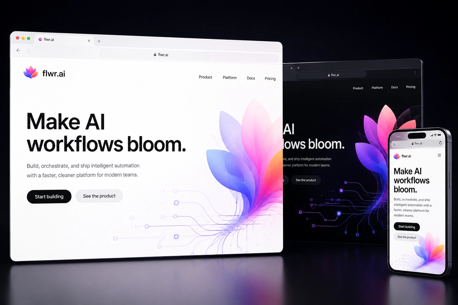 flwr.ai website concept preview