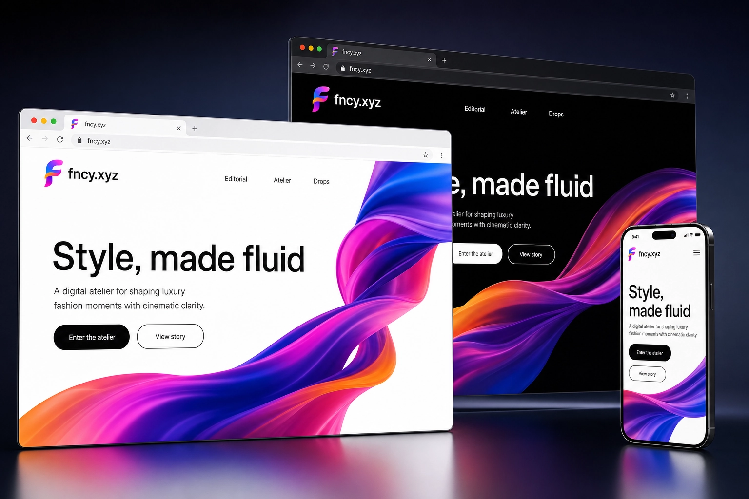 fncy.xyz website concept preview