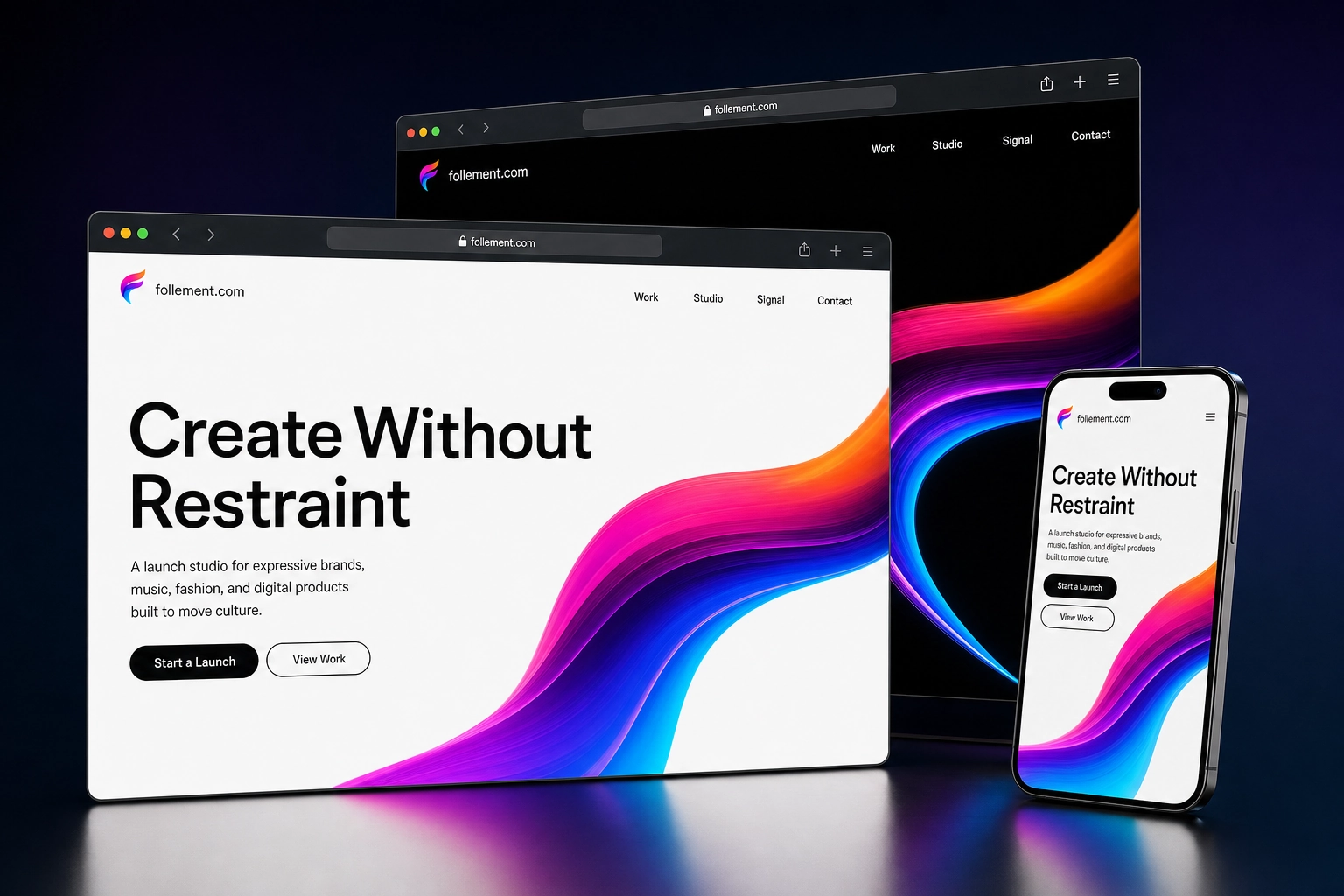 follement.com website concept preview