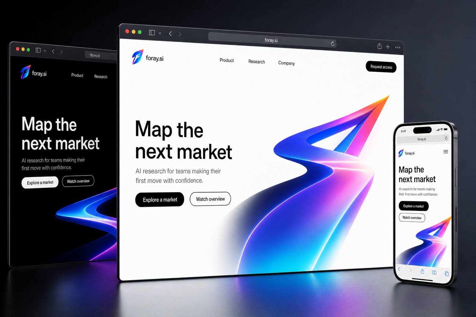 foray.si website concept preview