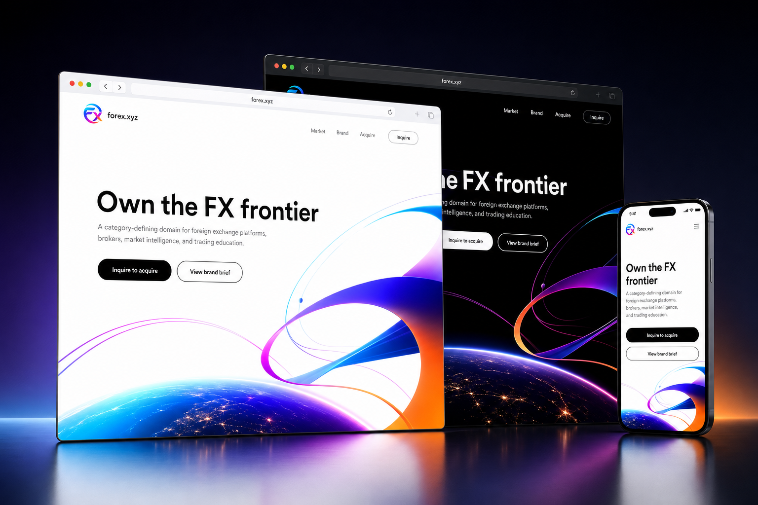 forex.xyz website concept preview