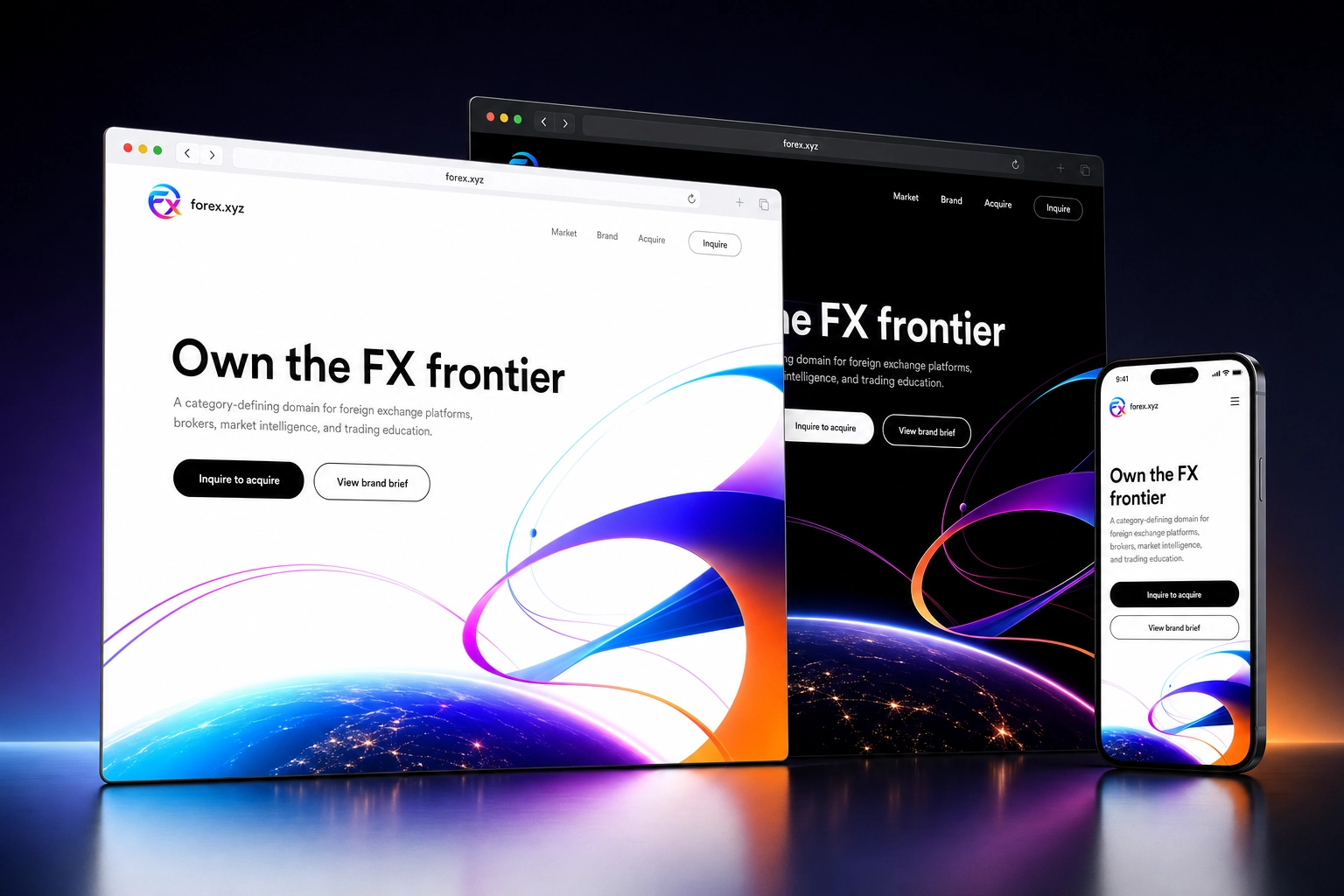 forex.xyz website concept preview