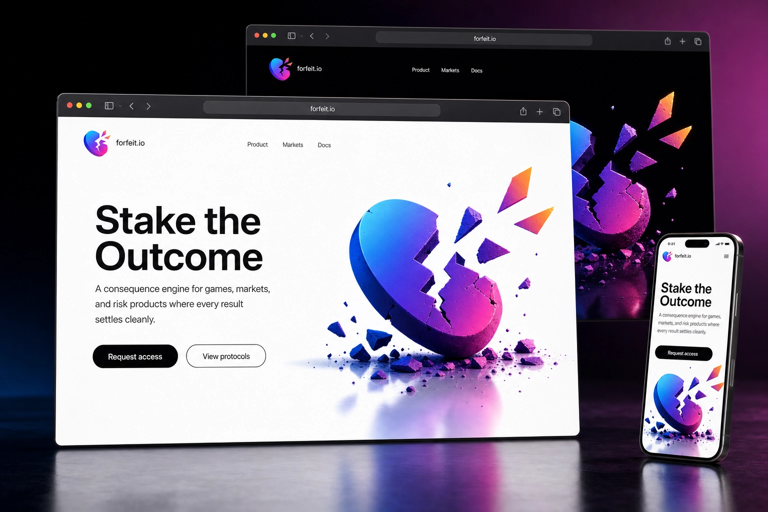 forfeit.io website concept preview