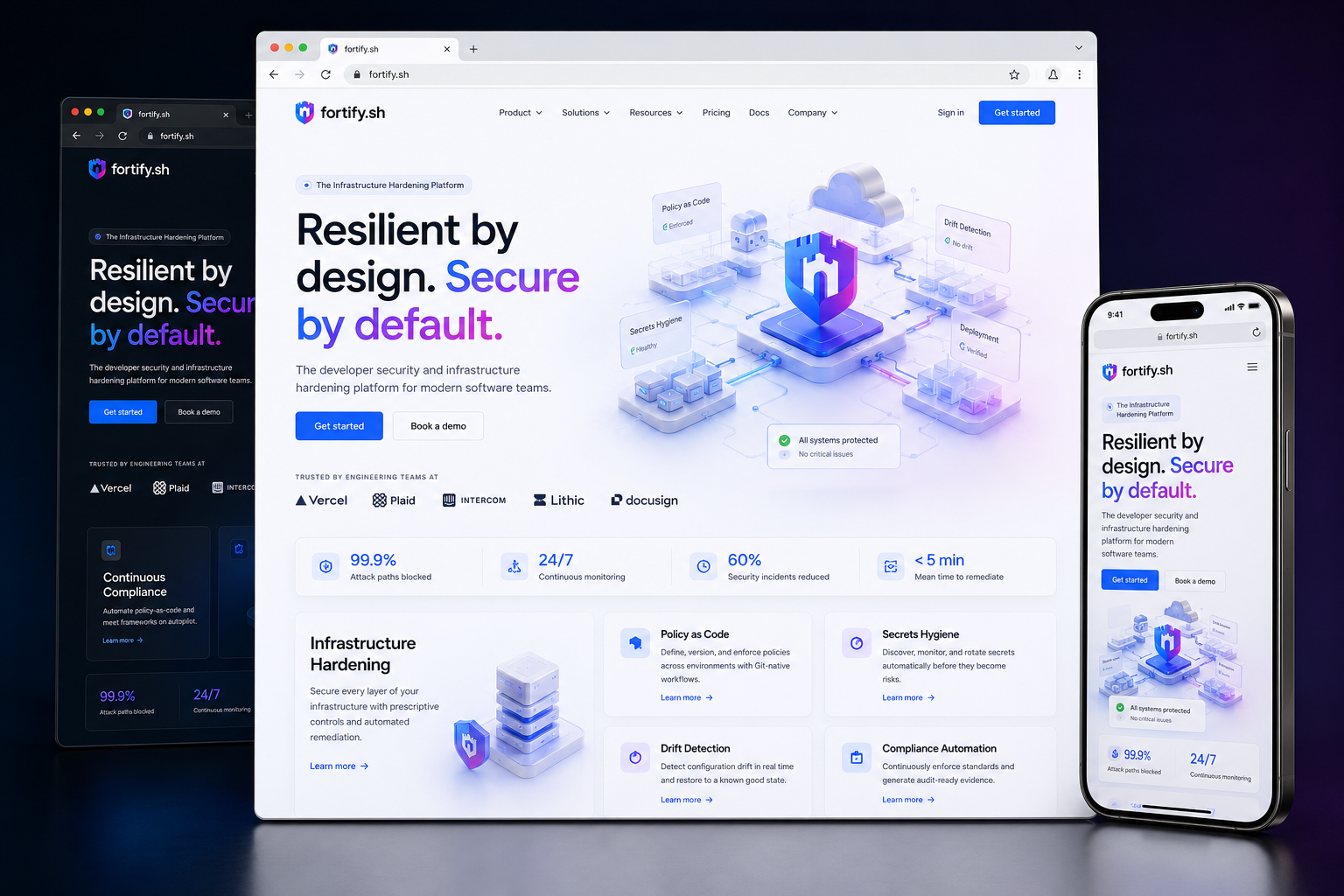 fortify.sh website concept preview