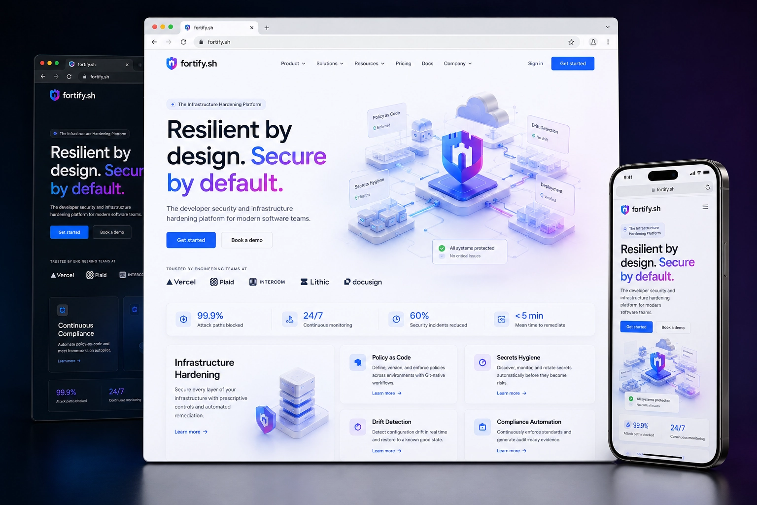 fortify.sh website concept preview