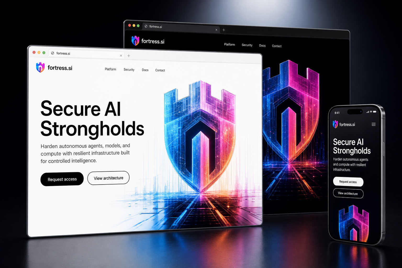 fortress.si website concept preview enlarged