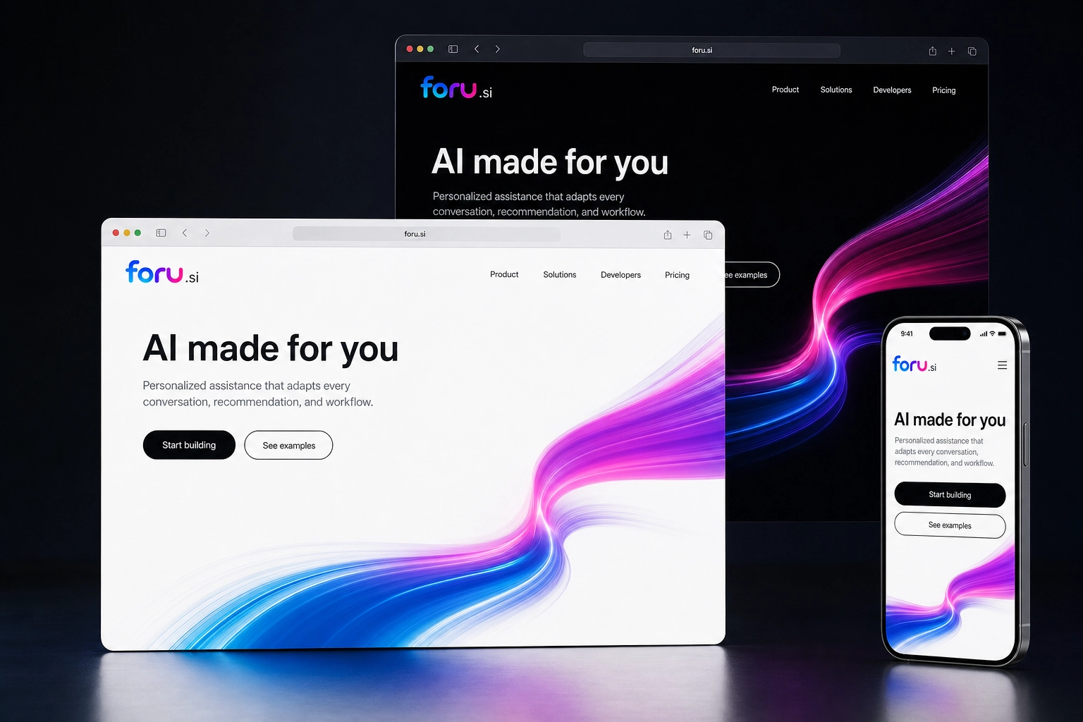 foru.si website concept preview