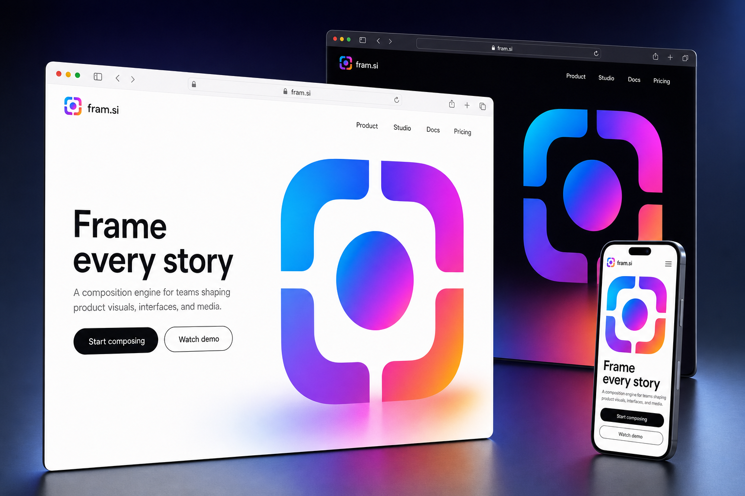 fram.si website concept preview