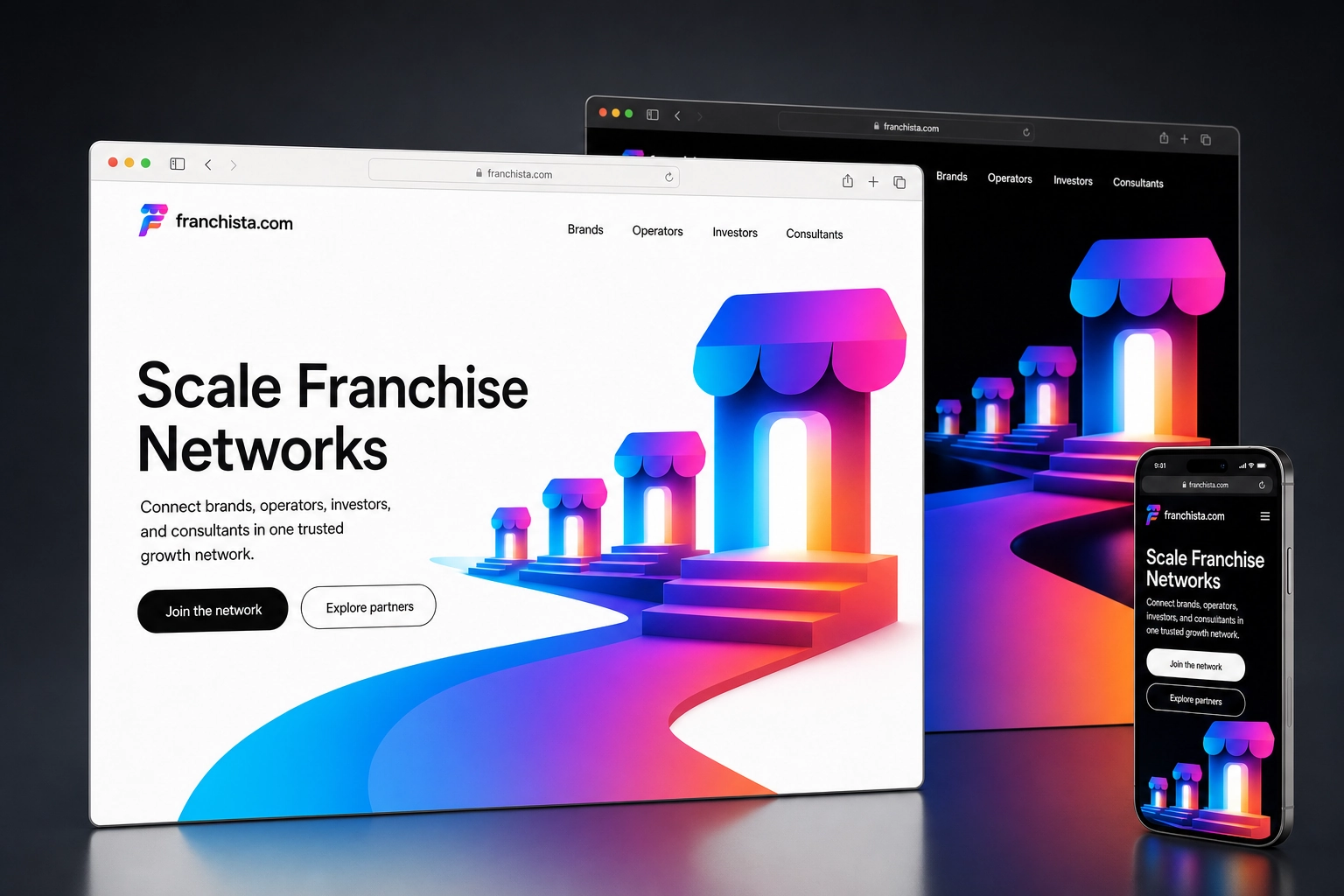 franchista.com website concept preview