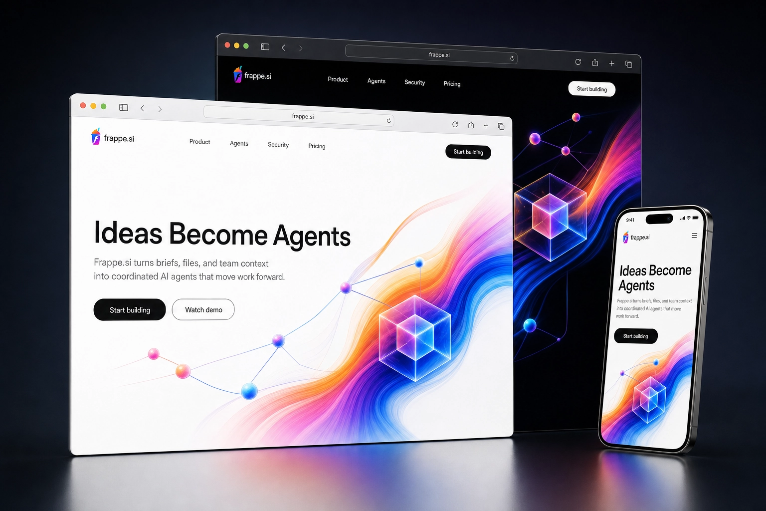 frappe.si website concept preview