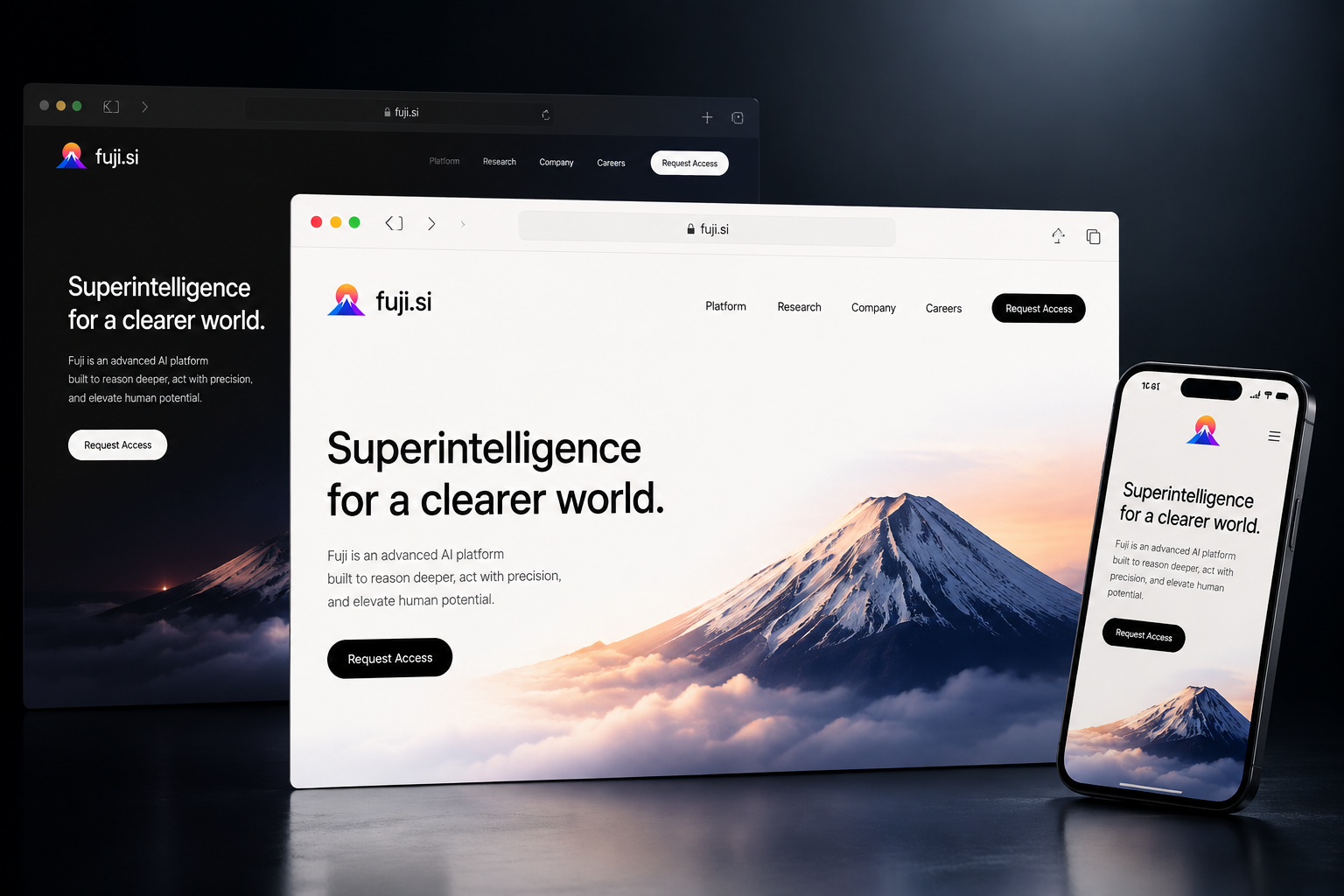 fuji.si website concept preview enlarged