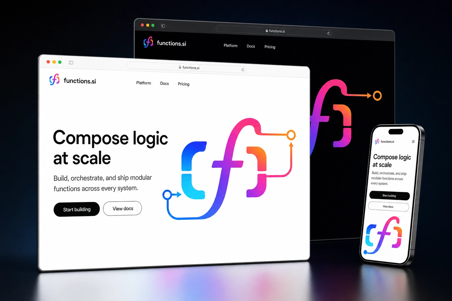 functions.si website concept preview