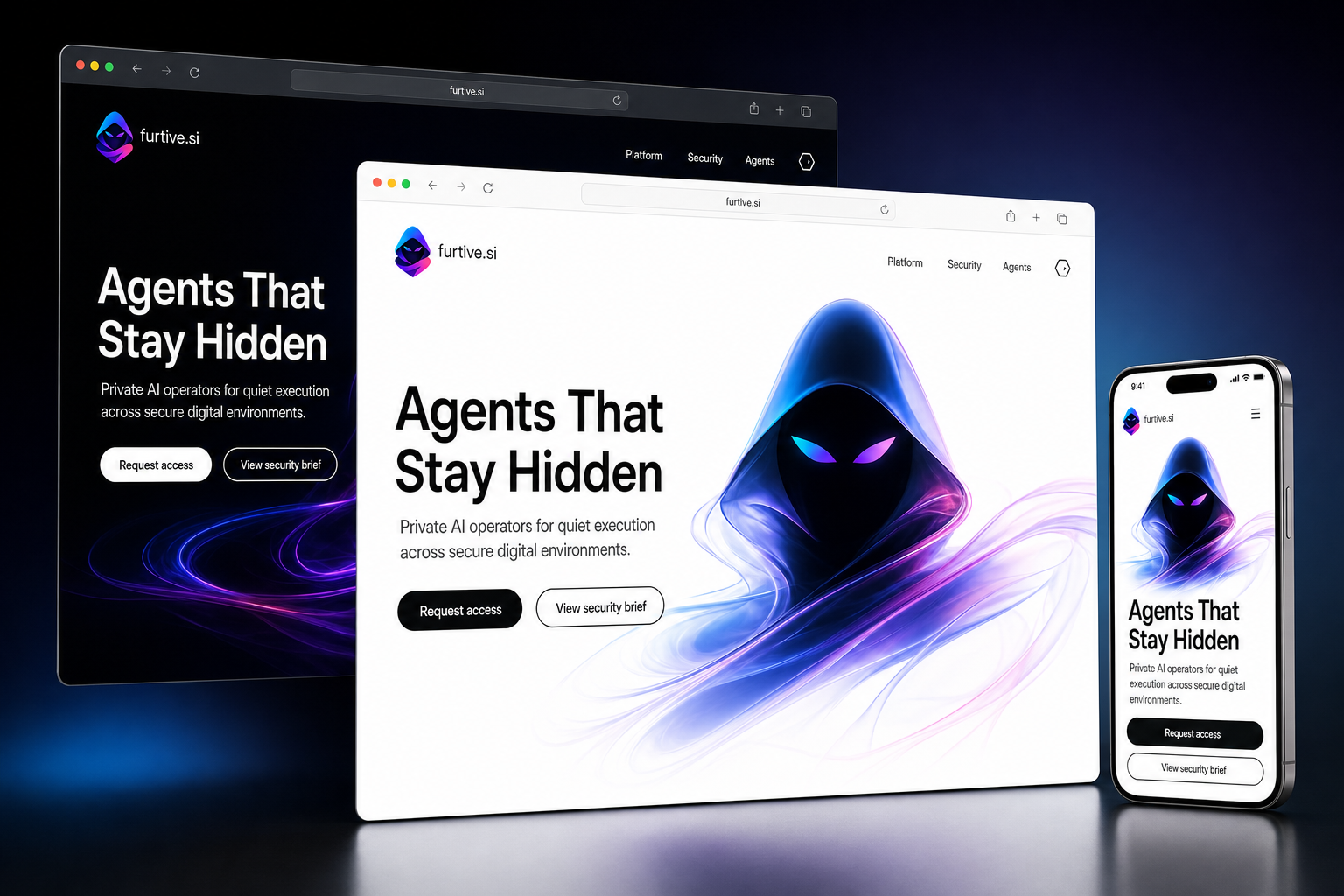 furtive.si website concept preview