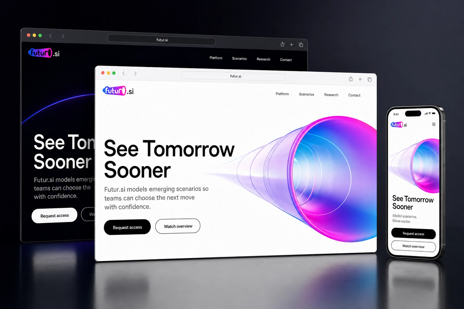 futur.si website concept preview