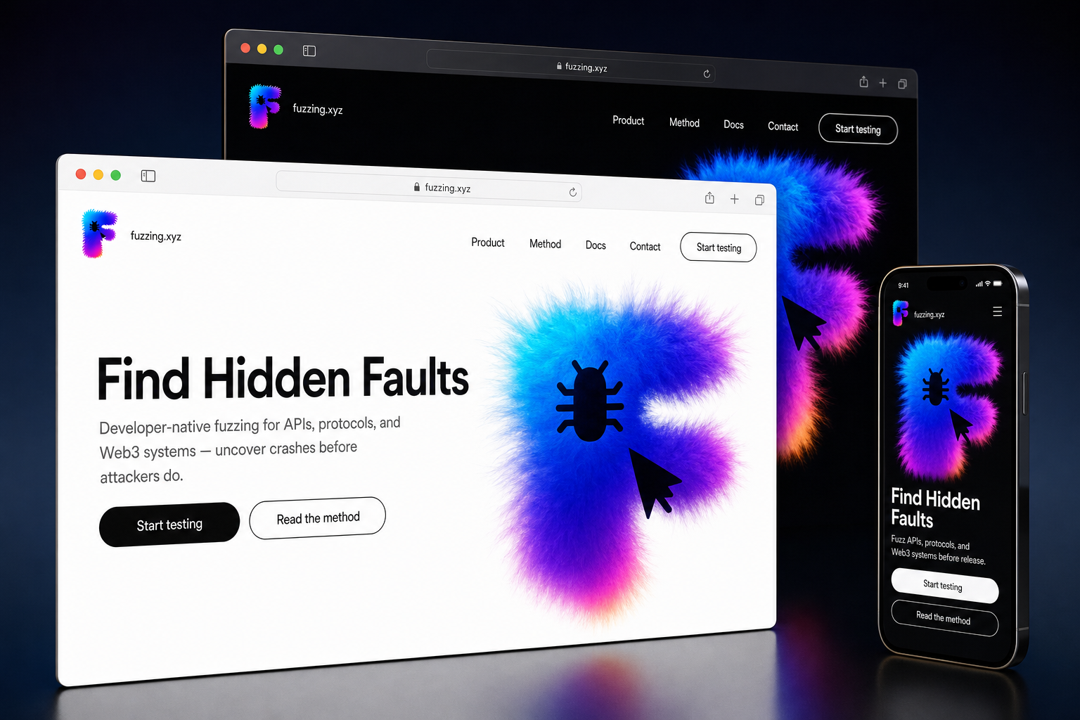 fuzzing.xyz website concept preview