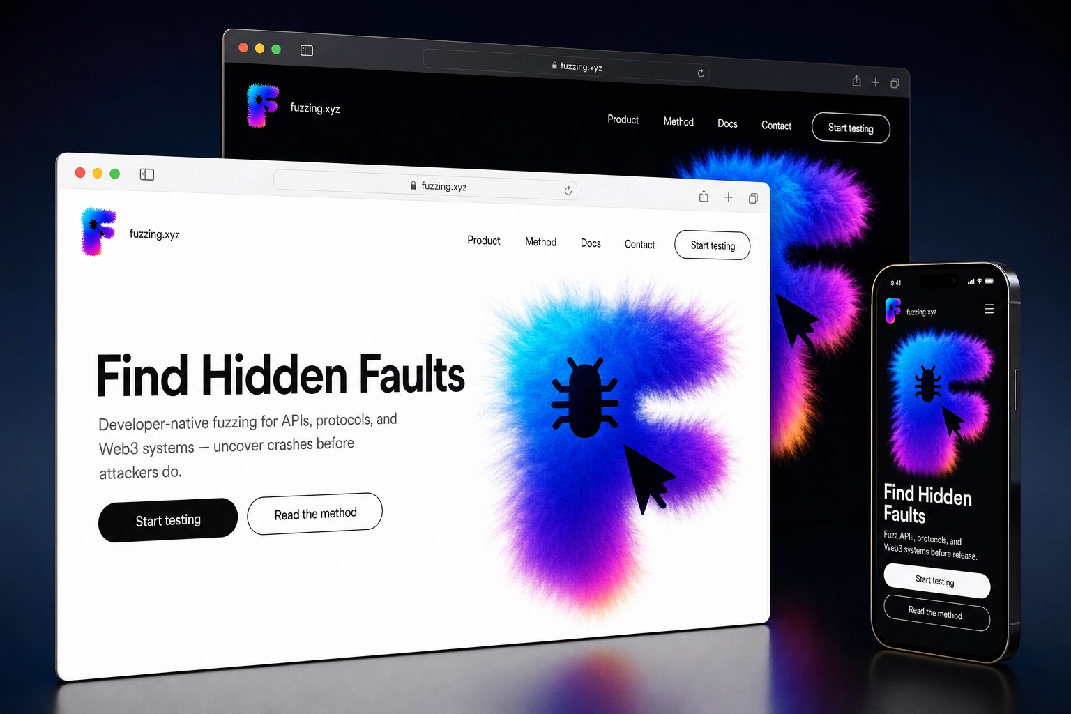 fuzzing.xyz website concept preview