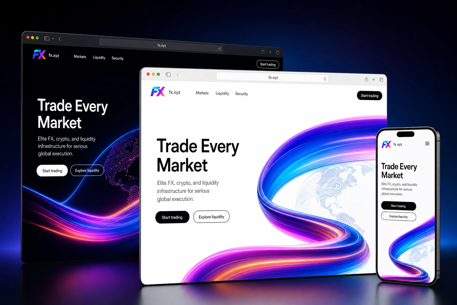 fx.xyz website concept preview