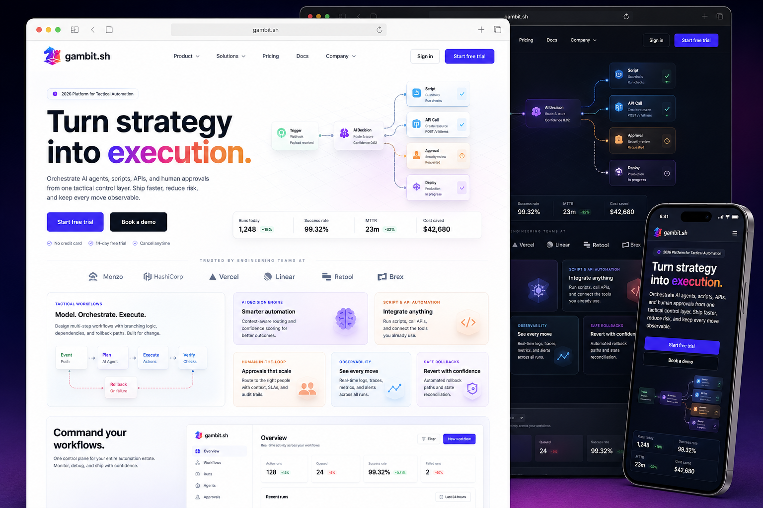 gambit.sh website concept preview